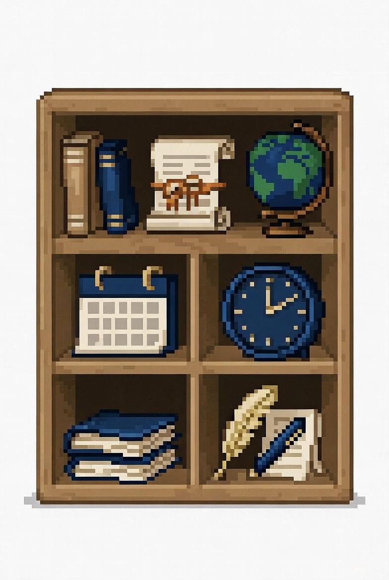 Bookshelf illustration